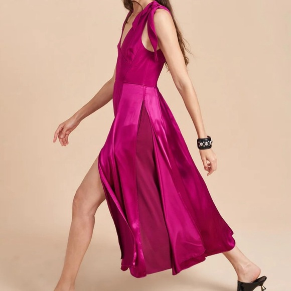La Ligne | Dresses | La Ligne Charlotte Dress In Plum | Poshmark